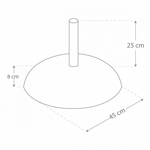 Основание для пляжного зонта Aktive 45 x 33 x 45 cm Цемент Сталь image 2