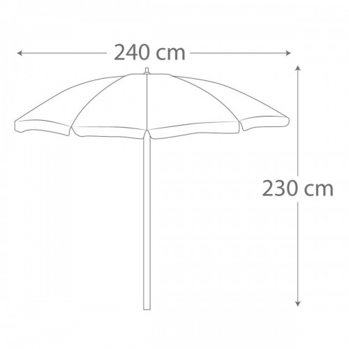 Пляжный зонт Aktive Синий/Белый 240 x 222 x 240 cm Металл (4 штук) image 2