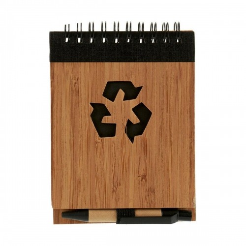 Spiral Notebook with Pen Bamboo 1 x 10 x 13 cm (24 Units) image 2