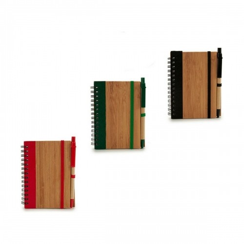 Spiral Notebook with Pen Bamboo 1 x 13 x 10,5 cm (24 Units) image 2