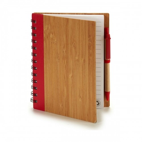 Spiral Notebook with Pen Bamboo 1 x 18 x 14 cm (12 Units) image 2