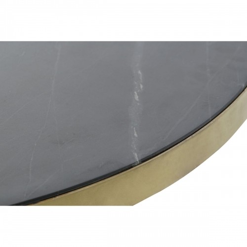 Обеденный стол DKD Home Decor 90 x 90 x 75,5 cm Чёрный Позолоченный Мрамор Железо image 2