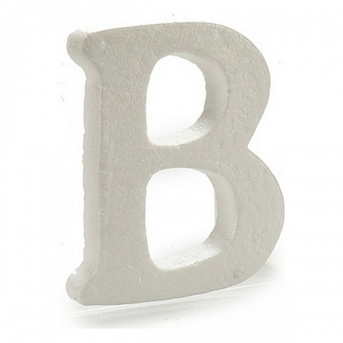 Letter B White polystyrene 15 x 12,5 cm (12 Units) image 2