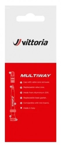 Bezkameru ventilis Vittoria Multiway alloy black 60mm 2gab. image 2