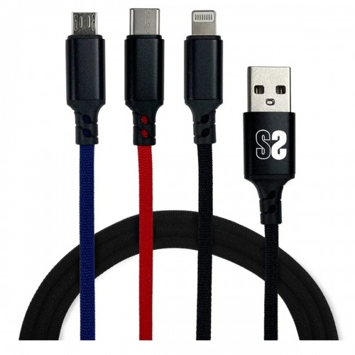 Kabelis Micro USB Subblim Premium 3in1 1 m image 2