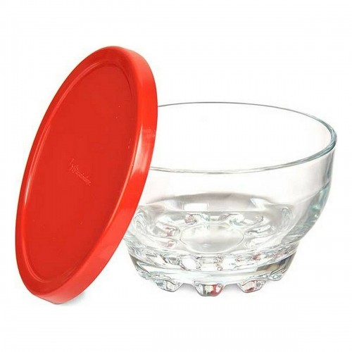 Set of bowls Karaman Red Transparent Glass Polyethylene Ø 10,5 cm 275 ml (8 Units) image 2