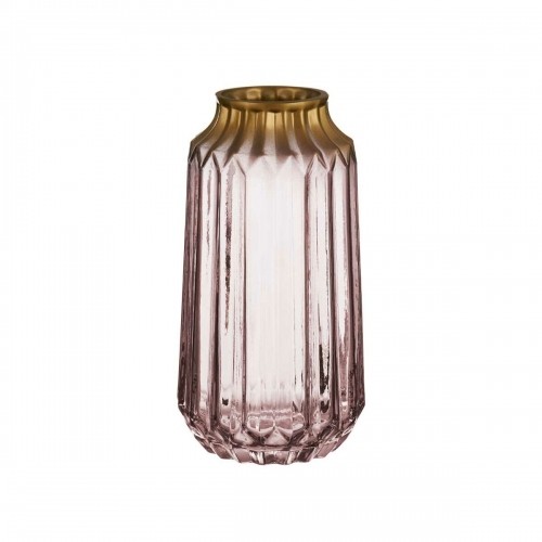 Vase Pink Glass 13 x 23,5 x 13 cm (6 Units) image 2