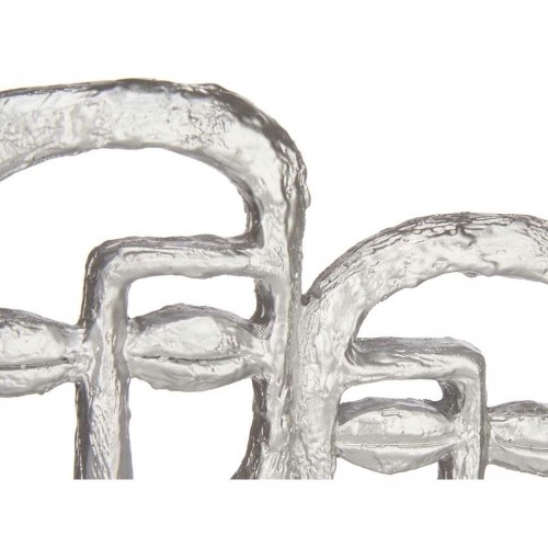 Decorative Figure Face Silver 27 x 32,5 x 10,5 cm (4 Units) image 2