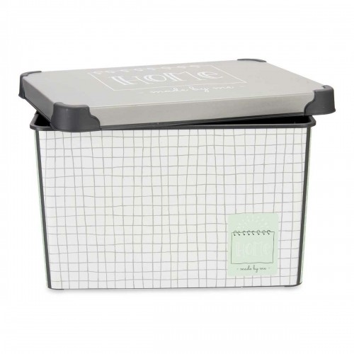Kipit Контейнер для хранения с крышкой Home Сетчатая Серый Пластик 17 L 28 x 22 x 37 cm (12 штук) image 2