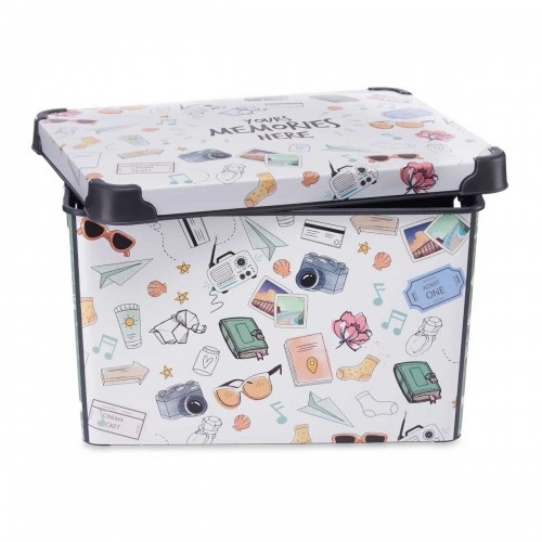 Storage Box with Lid Memories Young 22 L Plastic 29 x 23,5 x 39 cm (12 Units) image 2