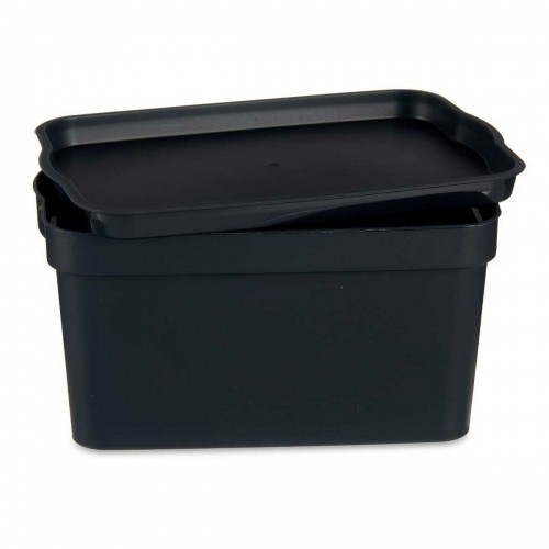 Kipit Uzglabāšanas Kaste ar Vāku Antracīts Plastmasa 2,3 L 13,5 x 11 x 20 cm (24 gb.) image 2