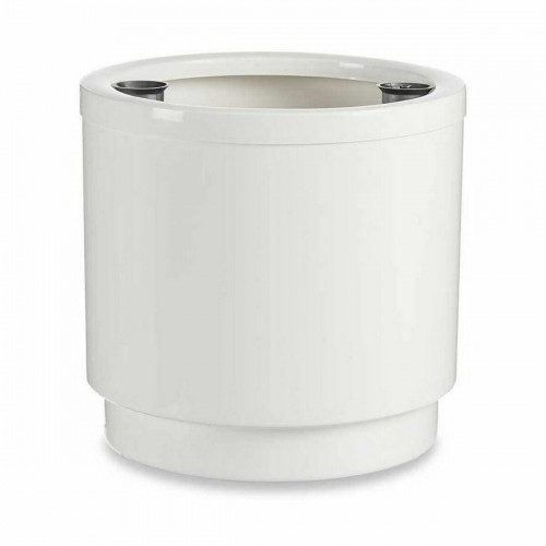 Self-watering flowerpot White polypropylene 32 x 30,5 x 32 cm (4 Units) image 2