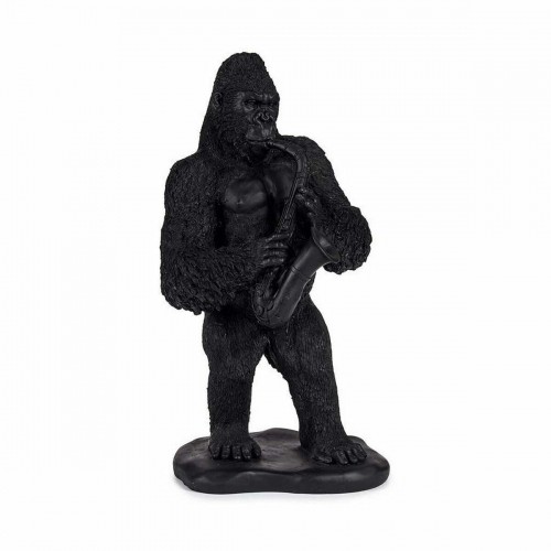 Decorative Figure Gorilla Saxophone Black 15 x 38,8 x 22 cm (3 Units) image 2