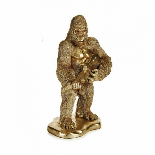 Gift Decor Dekoratīvās figūriņas Gorilla Ģitāra Bronza 16 x 39 x 27 cm (3 gb.) image 2