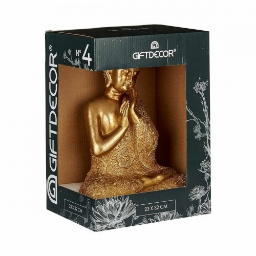 Gift Decor Dekoratīvās figūriņas Buda Sēžu Bronza 17 x 33 x 23 cm (4 gb.) image 2