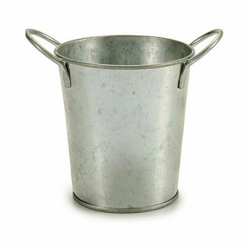 Planter Bucket Silver Zinc 16 x 12 x 11 cm (72 Units) image 2
