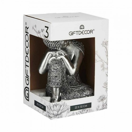Gift Decor Декоративная фигура Будда Сидя Серебристый 20 x 30 x 20 cm (4 штук) image 2