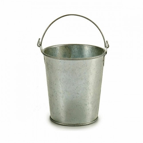 Planter Bucket Silver Zinc 15,5 x 11 x 11 cm (72 Units) image 2