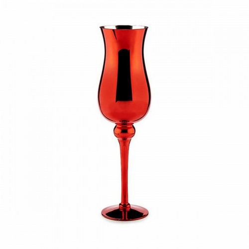 Candleholder Crystal Red 13,5 x 4,5 x 13,5 cm (6 Units) image 2