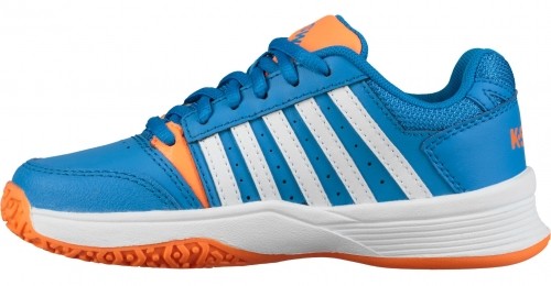 Tennis shoes for kids K-SWISS COURT SMASH OMNI blue/orange/white, size UK 10,5 (EU 28,5) image 2