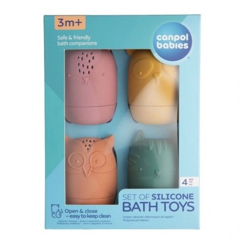CANPOL BABIES set of twisted silicone bath toys, 3m+, 4 pcs., 80/308 image 2