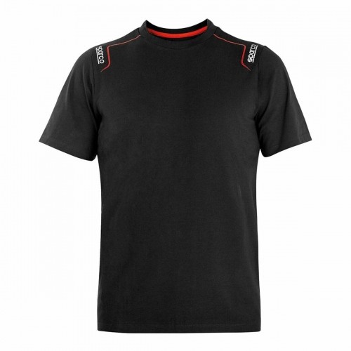 Short Sleeve T-Shirt Sparco Tech Stretch Trenton Black image 2
