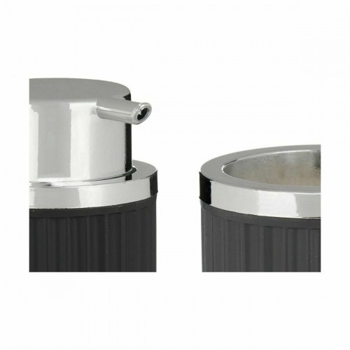 Bath Set Anthracite Plastic (12 Units) image 2