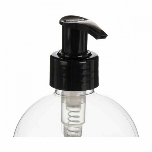 Soap Dispenser Black Transparent Plastic 500 ml (12 Units) image 2