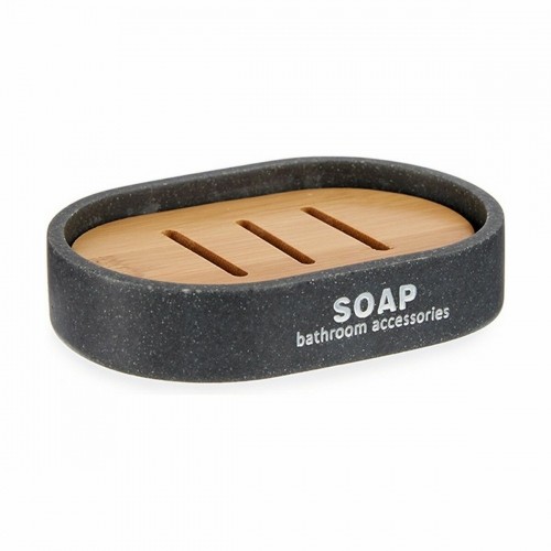 Soap dish Brown Grey Resin 8 x 2,5 x 12,5 cm (12 Units) image 2