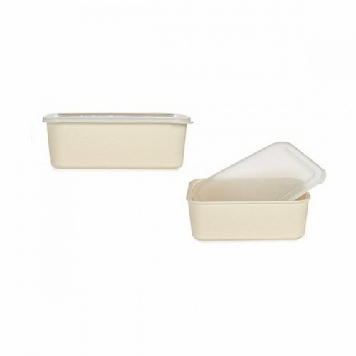 Storage Box with Lid Yellow 17 x 8 x 23,5 cm (6 Units) image 2