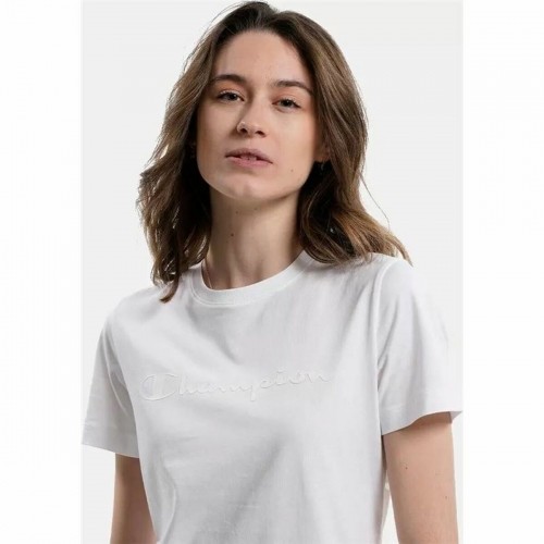 Women’s Short Sleeve T-Shirt Champion Crewneck  White image 2