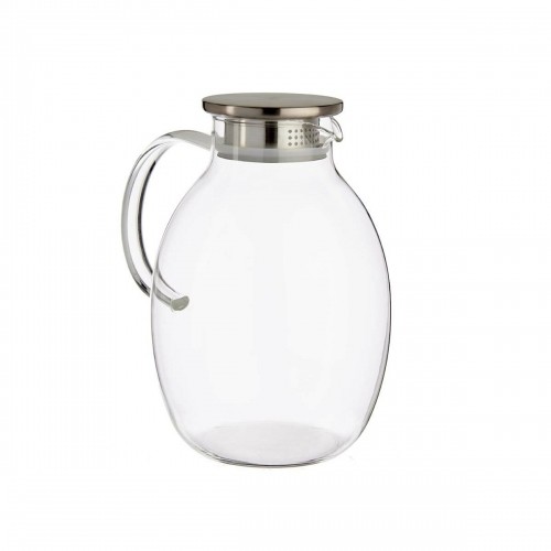 Jar with Lid and Dosage Dispenser Transparent Stainless steel 2,5 L (6 Units) image 2