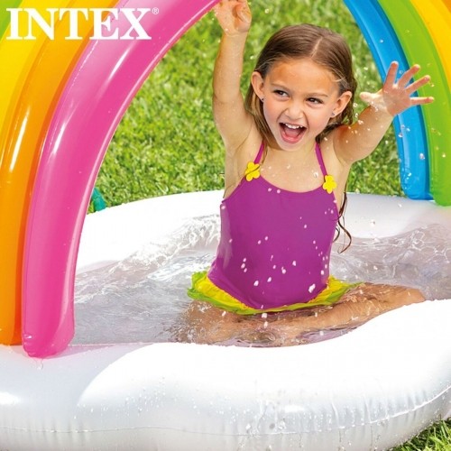 Inflatable Paddling Pool for Children Intex         Rainbow 84 L 119 x 84 x 94 cm image 2