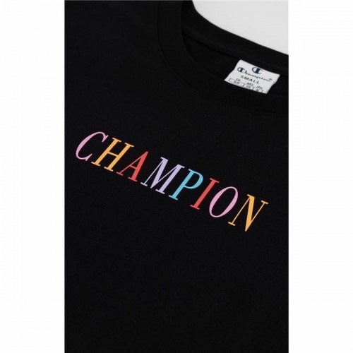 Футболка с коротким рукавом женская Champion Crewneck Croptop Чёрный image 2