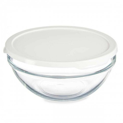 Round Lunch Box with Lid Chefs White 1,7 L 21 x 9 x 21 cm (4 Units) image 2
