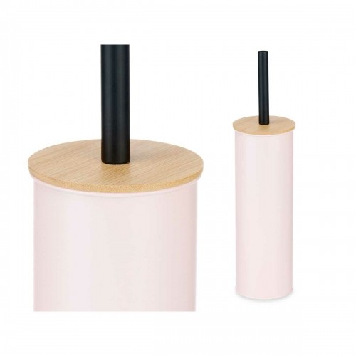 Toilet Brush Pink Metal Bamboo Plastic 9,5 X 27 X 9,5 cm (6 Units) image 2