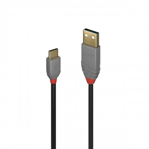USB A uz USB C Kabelis LINDY 36887 Melns 2 m image 2