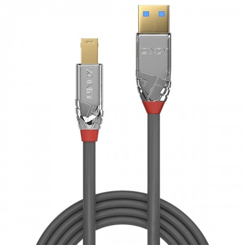 USB A to USB B Cable LINDY 36664 5 m Black Grey Anthracite image 2