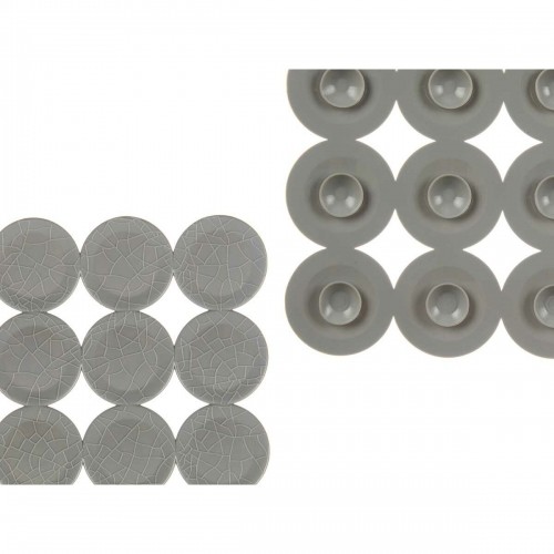 Non-slip Shower Mat Grey PVC 54 x 54 x 1 cm (6 Units) image 2