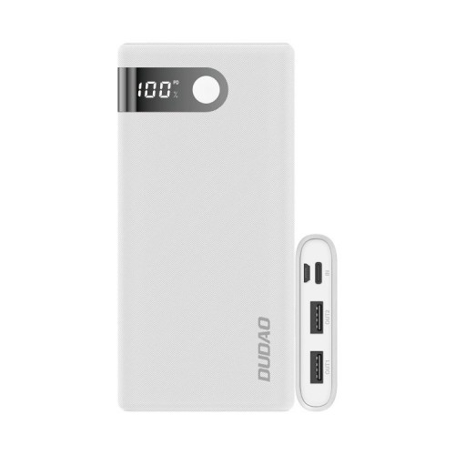 Dudao power bank 10000 mAh 2x USB | USB Type C | micro USB 2 A with LED screen white (K9Pro-01) image 2