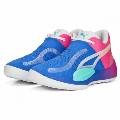 Basketball Shoes for Adults Puma Rise Pink Blue image 2