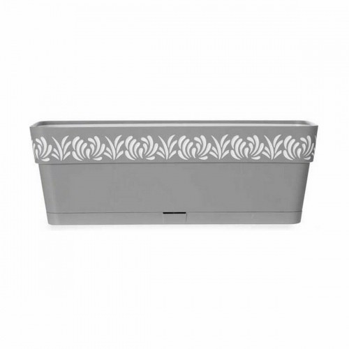 Self-watering planter Stefanplast Gaia Grey Plastic 49,5 x 17 x 19 cm (12 Units) image 2