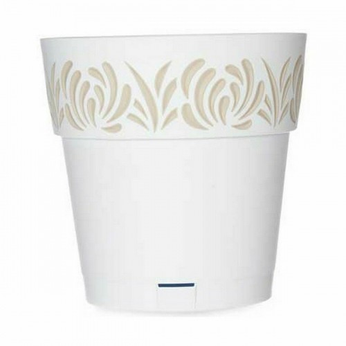Self-watering flowerpot Stefanplast Gaia White Plastic 25 x 25 x 25 cm (6 Units) image 2