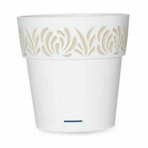 Self-watering flowerpot Stefanplast Gaia White Plastic 19 x 19 x 19 cm (12 Units) image 2