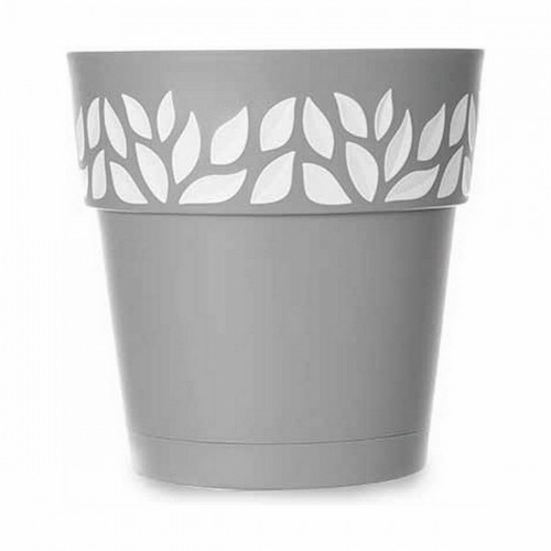 Self-watering flowerpot Stefanplast Cloe Grey Plastic 29 x 29 x 29 cm (6 Units) image 2