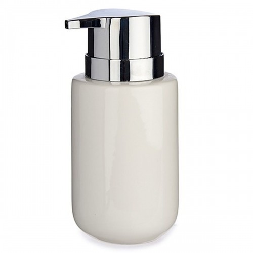 Soap Dispenser White Silver Metal Ceramic 300 ml (6 Units) image 2