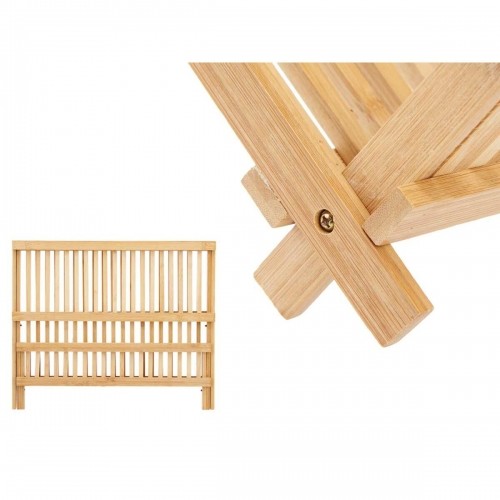Draining Rack for Kitchen Sink Brown Bamboo (6 Units) image 2