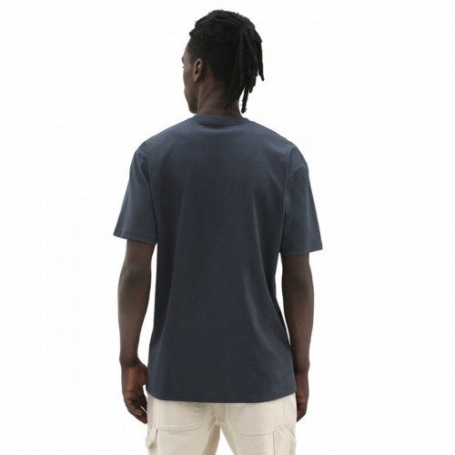 Short Sleeve T-Shirt Vans Checkered  Blue Men image 2