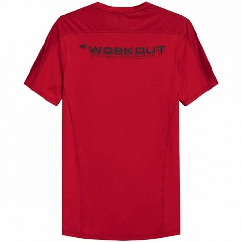 Men’s Short Sleeve T-Shirt 4F Quick-Drying Red image 2