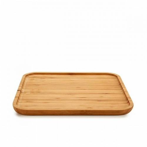 Snack tray Squared Brown Bamboo 30 x 1,5 x 30 cm (12 Units) image 2